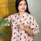 Pink Floral Kurta with farshi shalwar