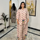 Pink Floral Kurta with farshi shalwar