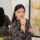 Black Floral Kurta with farshi shalwar